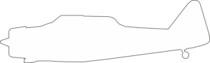 North American T-6 Texan Silhouette (White) Decal