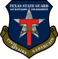 Texas State Guard 1st Battalion 2nd Regiment Decal