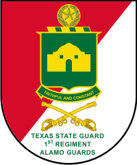 Texas State Guard 1st Regiment Flash Decal