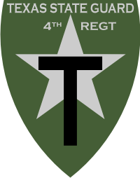 Texas State Guard 4th Regiment – Subdued Decal