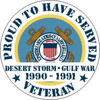 Coast Guard Proud to have Served Desert Storm-Gulf War Decal