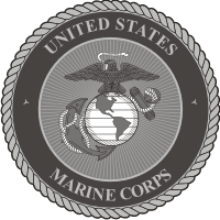 USMC Seal (Black/White) Decal