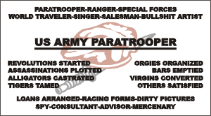 US Paratrooper Card Decal