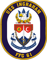 USS Ingraham FFG-61 Crest Decal