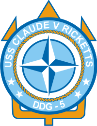 USS Ricketts DDG-5 Decal