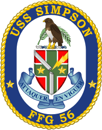 USS Simpson FFG-56 Crest Decal