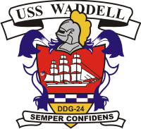 USS Waddell DDG-24 Crest Decal