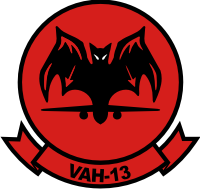 VAH-13 Heavy Attack Squadron 13 Bats Decal