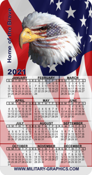 2021 Masked Eagle Calendar Magnet
