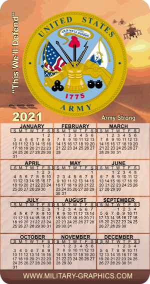 2021 Army Calendar Magnet (1)