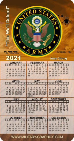 2021 Army Calendar Magnet (v2)
