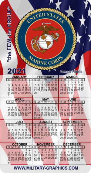2021 USMC Calendar Magnet (v2)