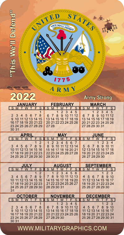 2022 Army Calendar Magnet (1)