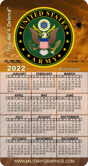 2022 Army Calendar Magnet (v2)