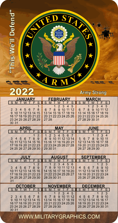 2022 Army Calendar Magnet (v2)