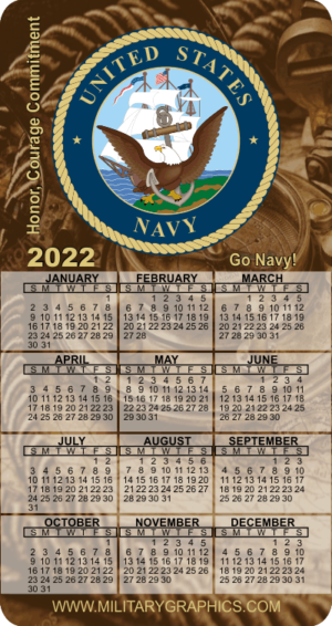 2022 Navy Calendar Magnet (v2)