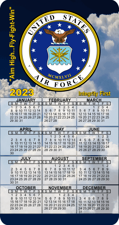 2023 USAF Calendar Magnet (v2) - Military Graphics