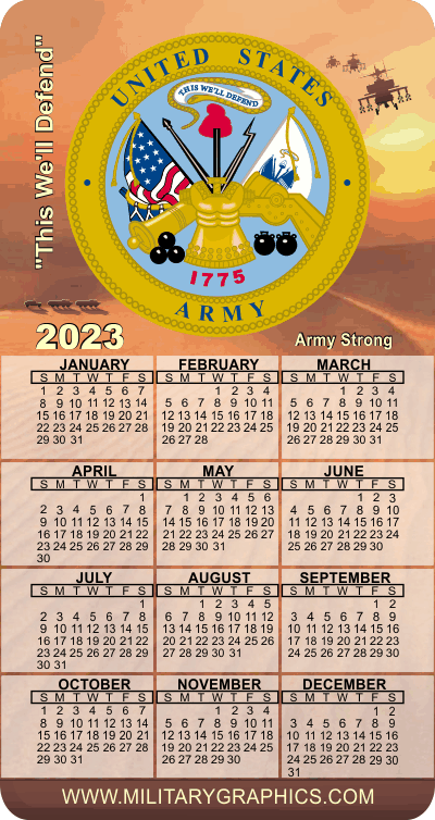 2023 Army Calendar Magnet (v1)