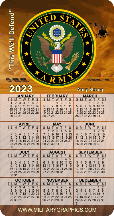 2023 Army Calendar Magnet (v2)