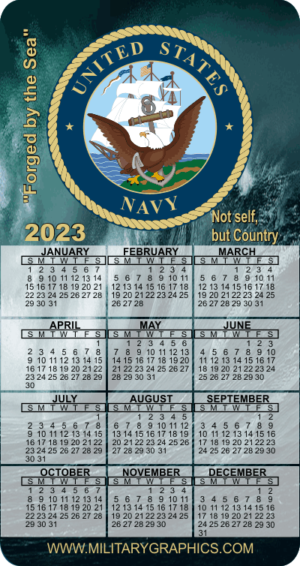 2023 Navy Calendar Magnet (v1)
