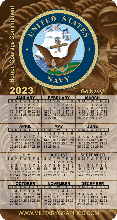 2023 Navy Calendar Magnet (v2)