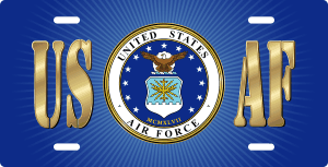 USAF License Plate (Blue)