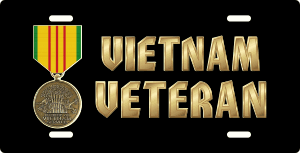 Vietnam Service Medal Veteran License Plate