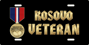 Kosovo Campaign Medal Veteran License Plate