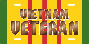 Vietnam Service Ribbon Veteran License Plate