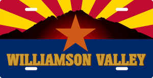 Arizona Williamson Valley License Plate