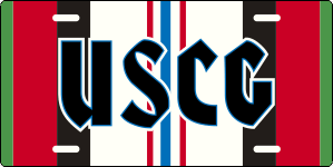 USCG Afghanistan Service Ribbon License Plate