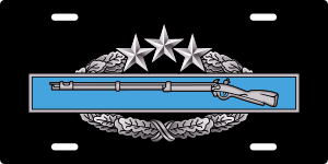 Army Combat Infantryman Badge Fourth Award License Plate