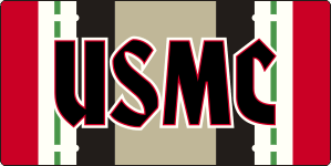 USMC Iraq Campaign Ribbon License Plate