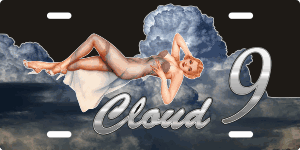 Cloud 9 License Plate