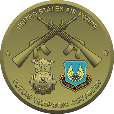USAF Security Police & Materiel Command Coin Decal