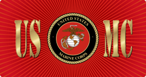 USMC Seal Magnet with Text (1) Decal