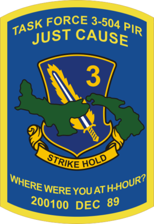 3rd Battalion 504th Parachute Infantry Regiment - Task Force Just Cause Decal