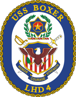 USS Boxer LHD-4 Crest Decal