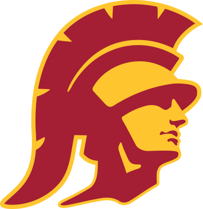 USC Trojans Mascot Gold on Red Decal