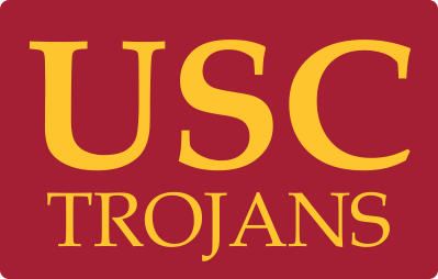 USC Trojans Gold on Red Decal