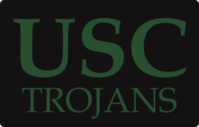 USC Trojans Green on Black Decal