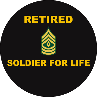 Army E-8 First Sergeant Retired Decal