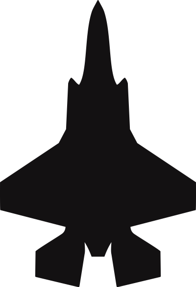 Lockheed Martin F-35 Lightning II Silhouette (Black) Decal