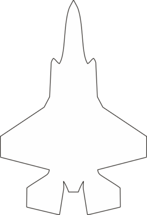 Lockheed Martin F-35 Lightning II Silhouette (White) Decal