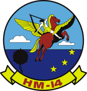 HM-14 Helicopter Mine Countermeasures Squadron 14 Decal