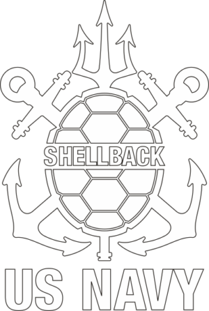 US Navy Shellback (White) Decal