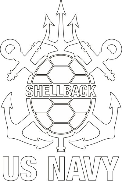 US Navy Shellback (White) Decal