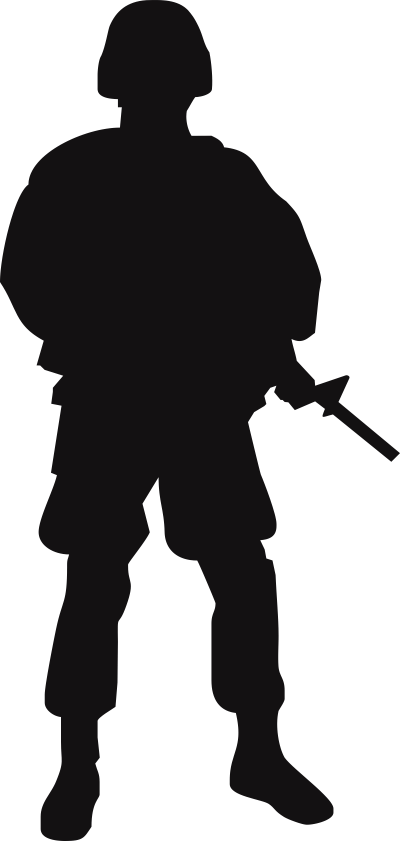 Soldier Silhouette 09 Decal