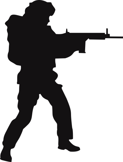 Soldier Silhouette 15 Decal