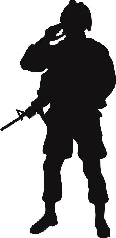 Soldier Silhouette 17 Decal